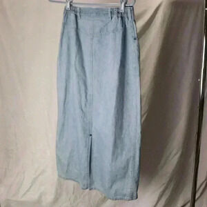 Gotcha Covered size 10 denim jean long maxi skirt made in USA women